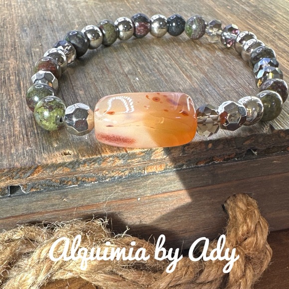 Alquimia Jewelry - Blood agate statement bracelet